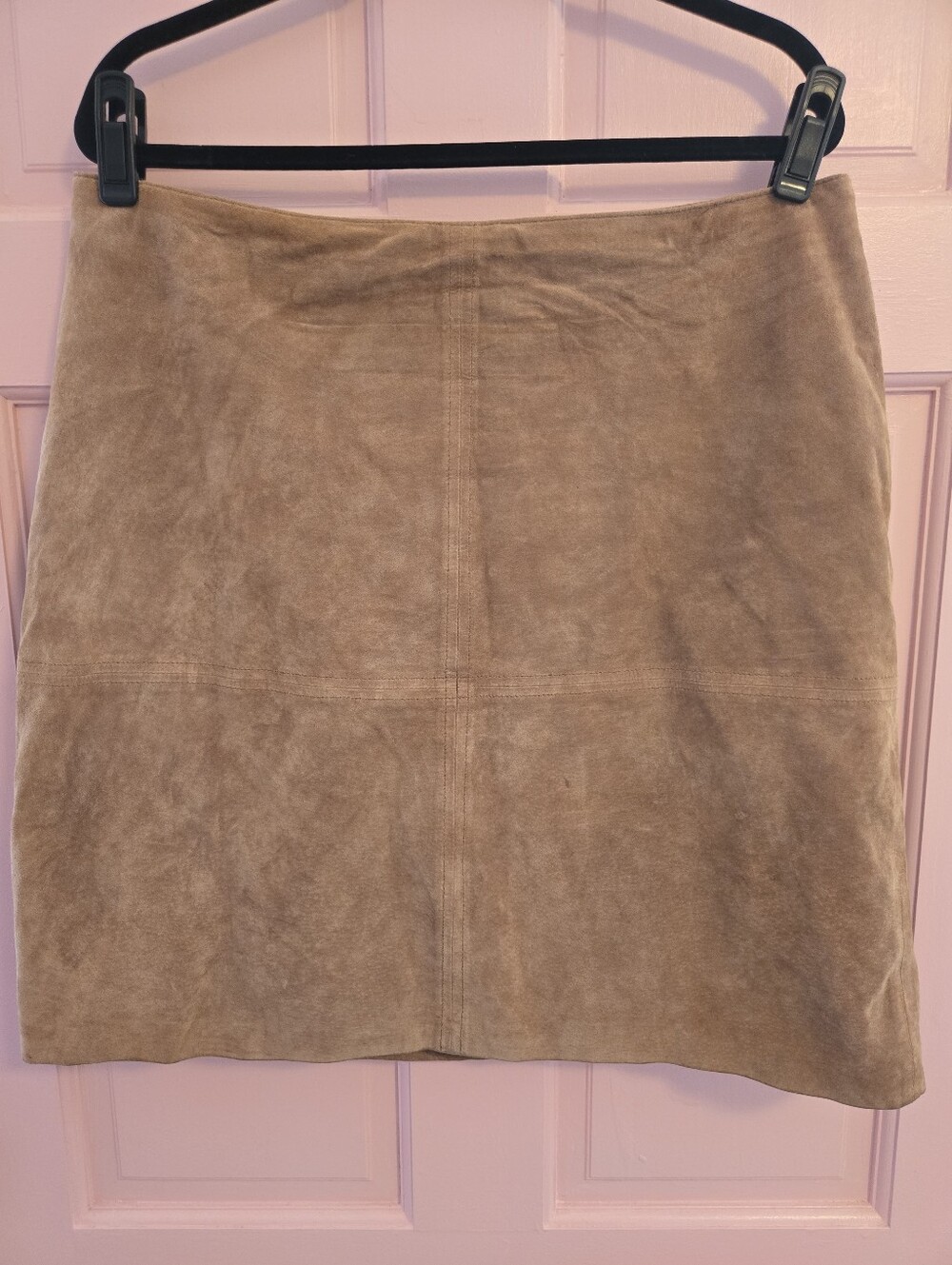 Vintage Suede A-Line Mini Skirt